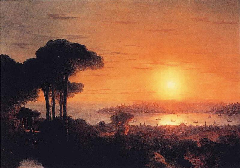 Ivan Aivazovsky Sunset over the Golden Horn Sweden oil painting art
